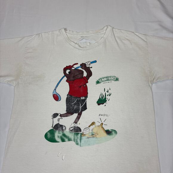 Senor Frogs T Shirt XL Cancun Mexico Golf Single Stitch Carlos N' Charlies - Picture 2 of 12